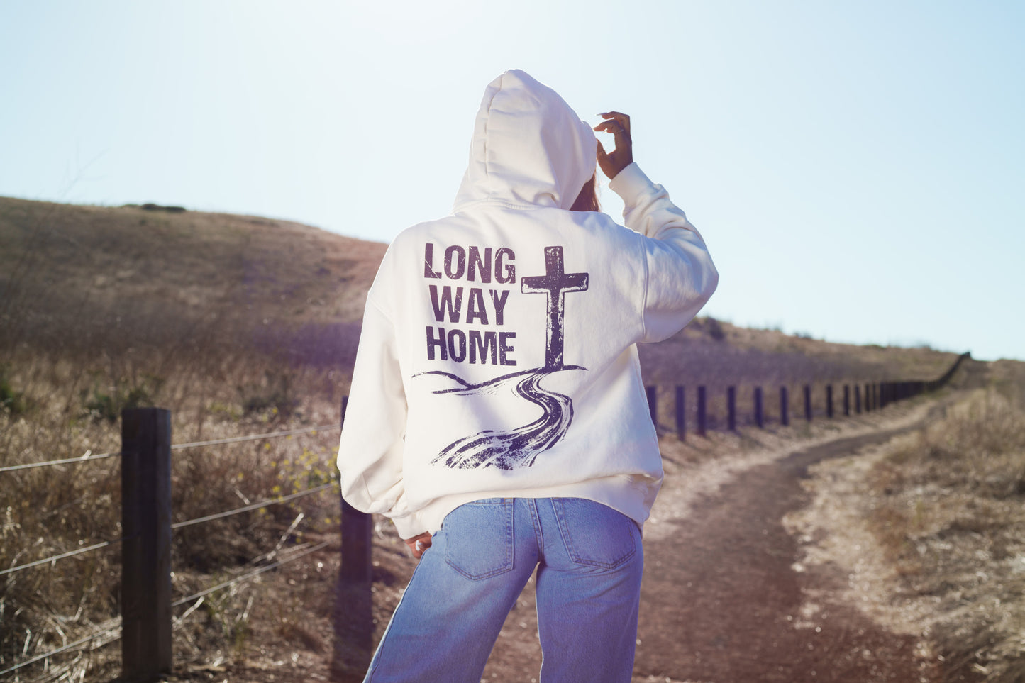 Long Way Home Cream Hoodie