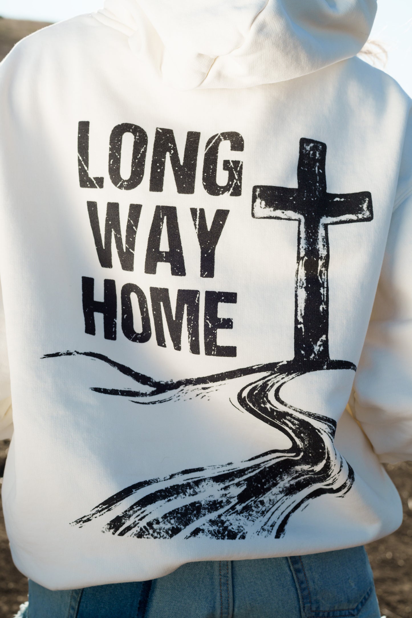 Long Way Home Cream Hoodie